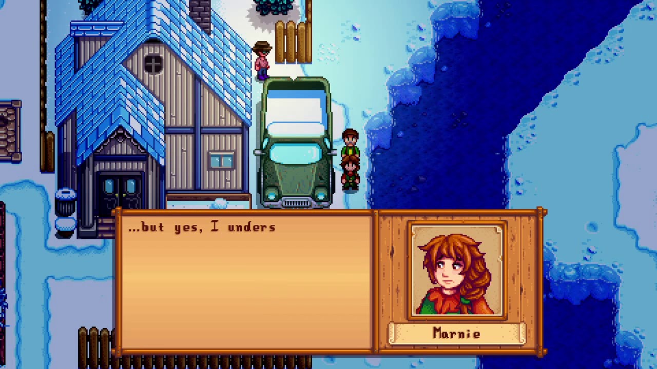 Stardew Valley Lewis and Marnie 6 Hearts Both Event.