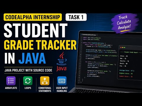 Student Grade Tracker | Java Project | CodeAlpha Java Programming Internship Task 1