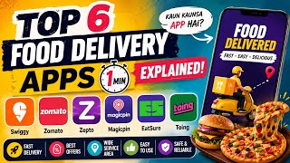 Top 6 Food Delivery Apps Explained in 1 Minute | Swiggy, Zomato, Zepto, Toing, Magicpin, EatSure#app screenshot 2
