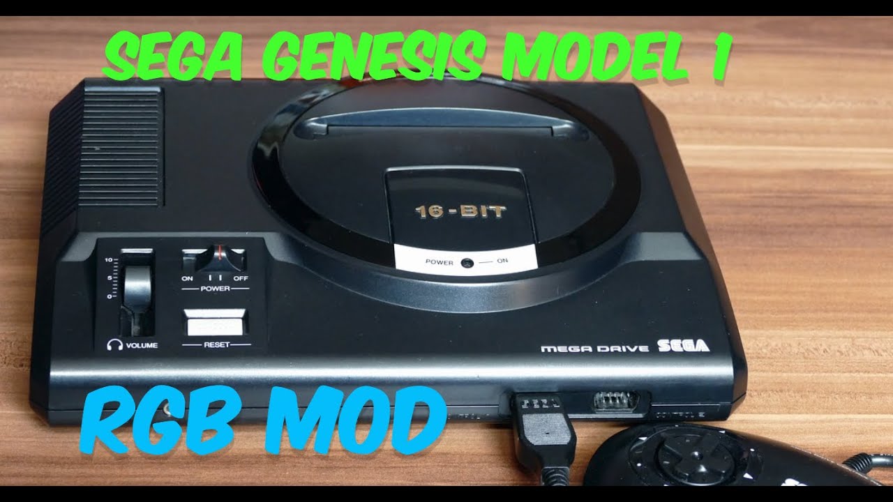 Sega Genesis model 1 Zaxour RGB triple bypass mod (retains