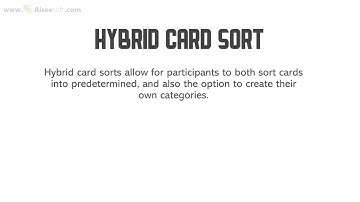 Hybrid Card Sort