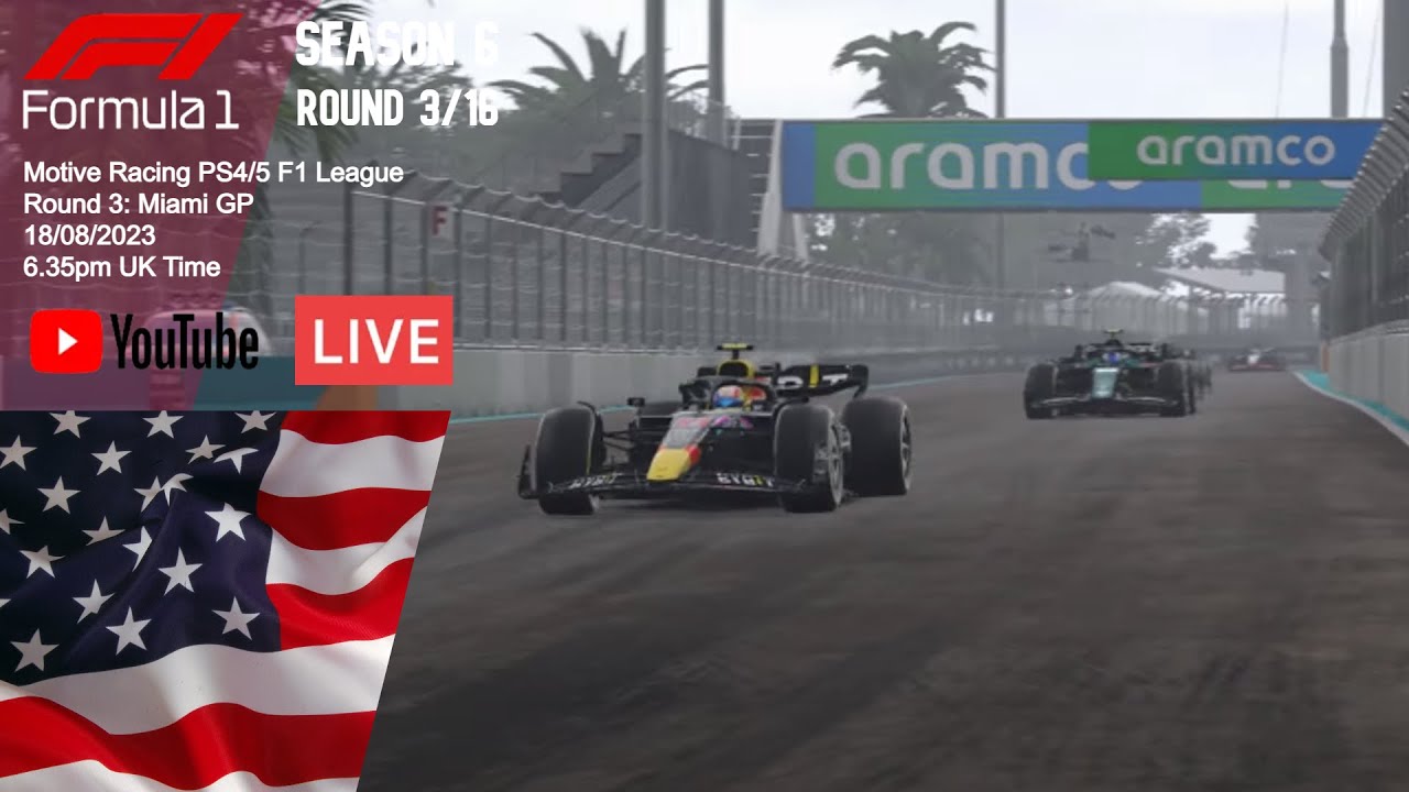 F1 23 Motive Racing F1 League PS4/5 S5 - R3/16 Miami GP GRAND PRIX 