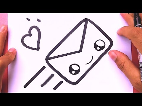 How To Draw A Cute Envelope with Love Heart, Draw cute things ...