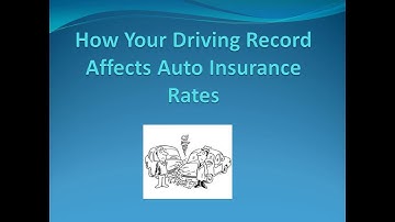 How Your Driving Record Affects Auto Insurance Rates