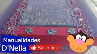 Manualidades:Cajitas con Tecnica de Stencil y pintura en 3D By: