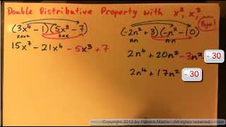 Apply the 'Double Distributive Property' with higher powers