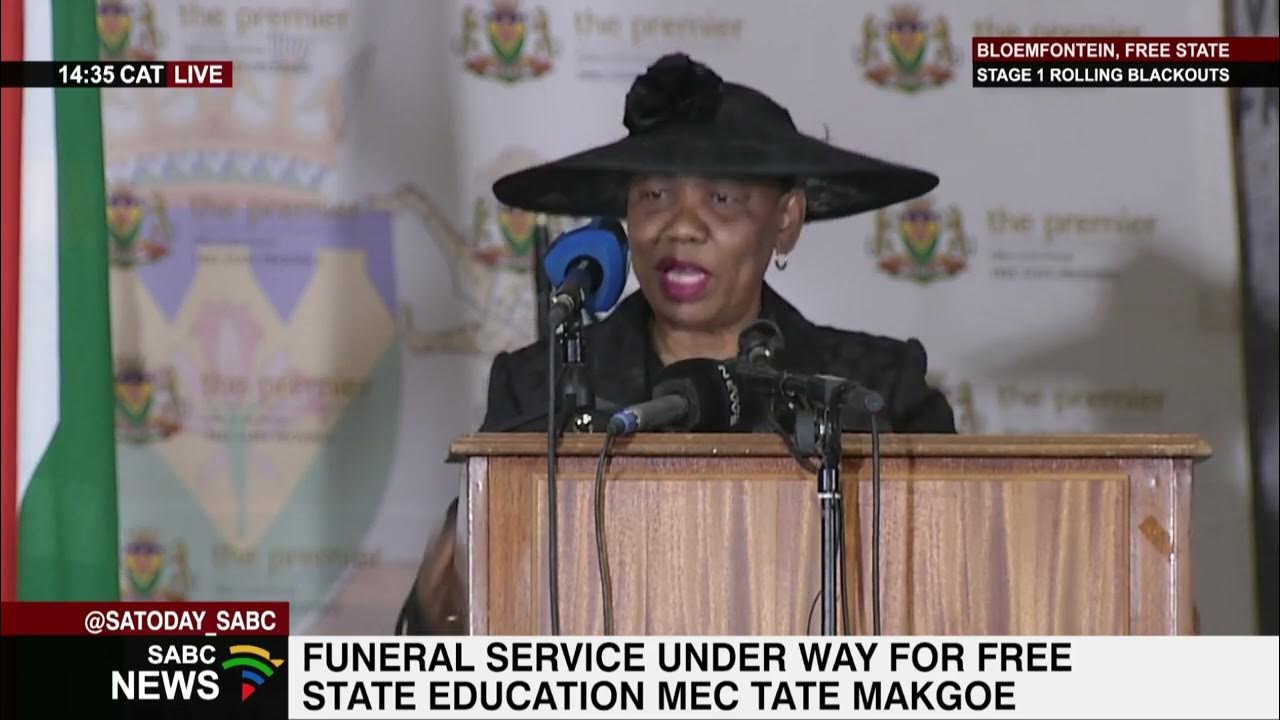 MEC Tate Makgoe funeral I Basic Education Minister Angie Motshekga pays