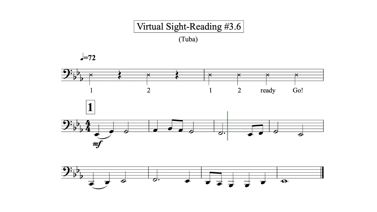 Virtual Sight Reading Level 3.6 (Tuba)