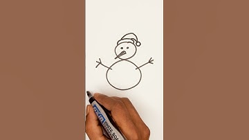How to Draw a Snowman from Number 8 #drawingeasy #easydrawacademy #drawingideas