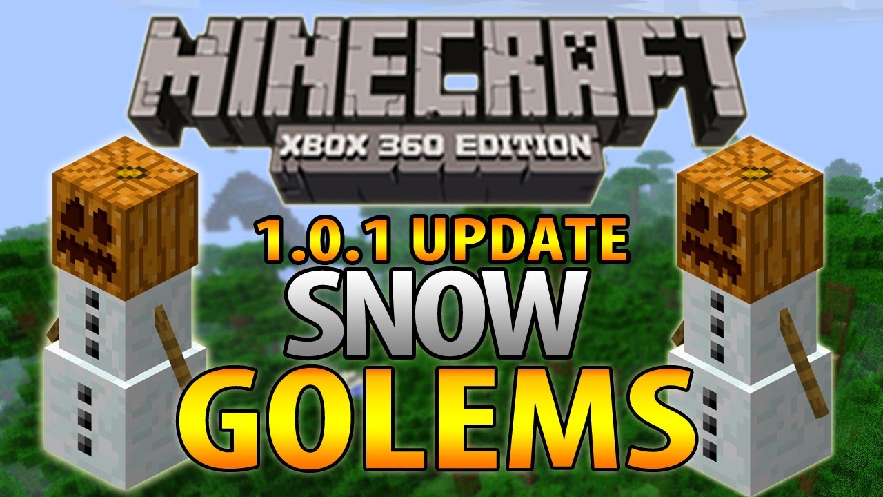 Minecraft (Xbox 360) - 1.0.1 SNOW GOLEM TUTORIAL - YouTube