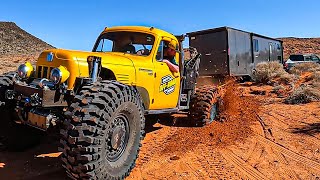 Truck & Trailer Buried In The Sand...First Major Test!