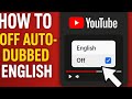 Auto Dubbed Off Kaise Karen | How to Disable Auto Dubbed | Fix Easily Dubbed Language from YouTube