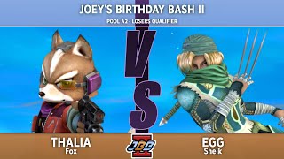 Joey's Birthday Bash Pool A2 Losers Qualifier   Thalia vs egg