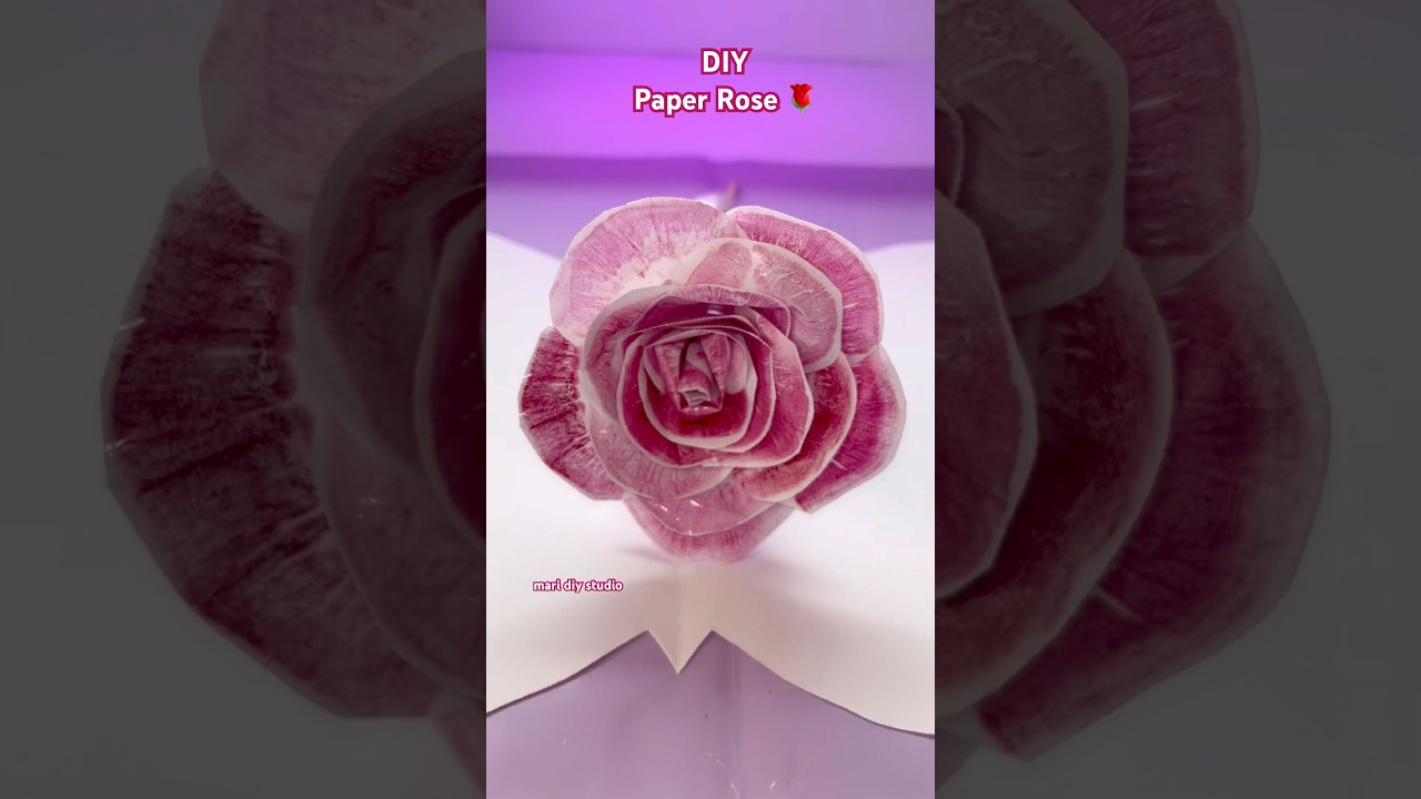 DIY Paper Kiss Rose for Valentine’s Day 🌹 