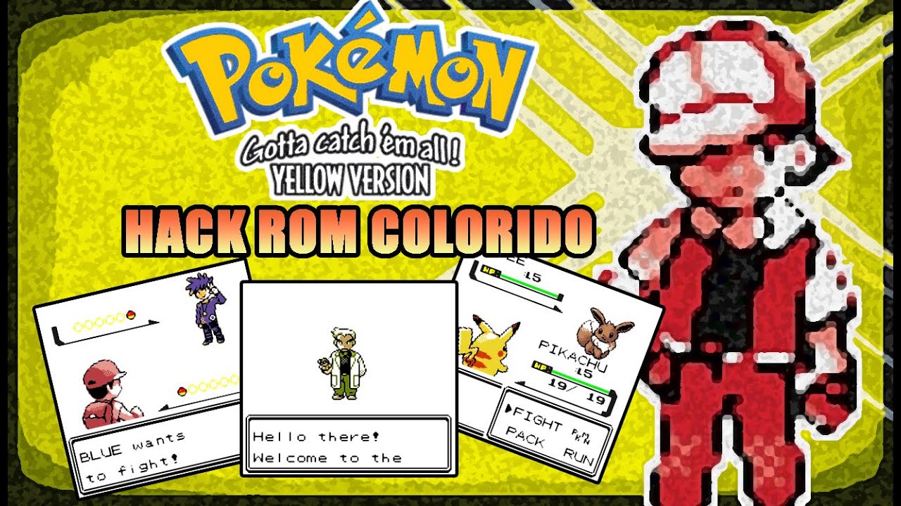 Pokémon Yellow (Hack Rom - GBC) - Gráficos da Segunda Geração! 🟥Link  Download Mega Atualizado🟥 