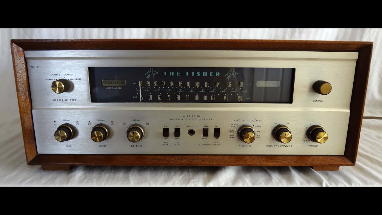 The Fisher 800C vintage high fidelity tube stereo receiver - YouTube