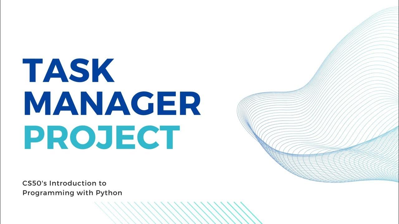 Task Manager project implemented using Python - YouTube