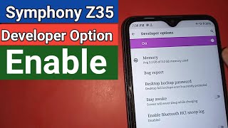 Symphony Z35 Developer option Enable screenshot 1