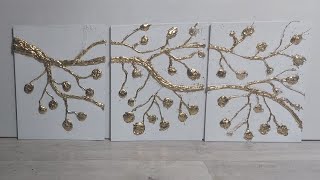 Artcreating A Stunning 3D Minimalist Den Tree Triptych