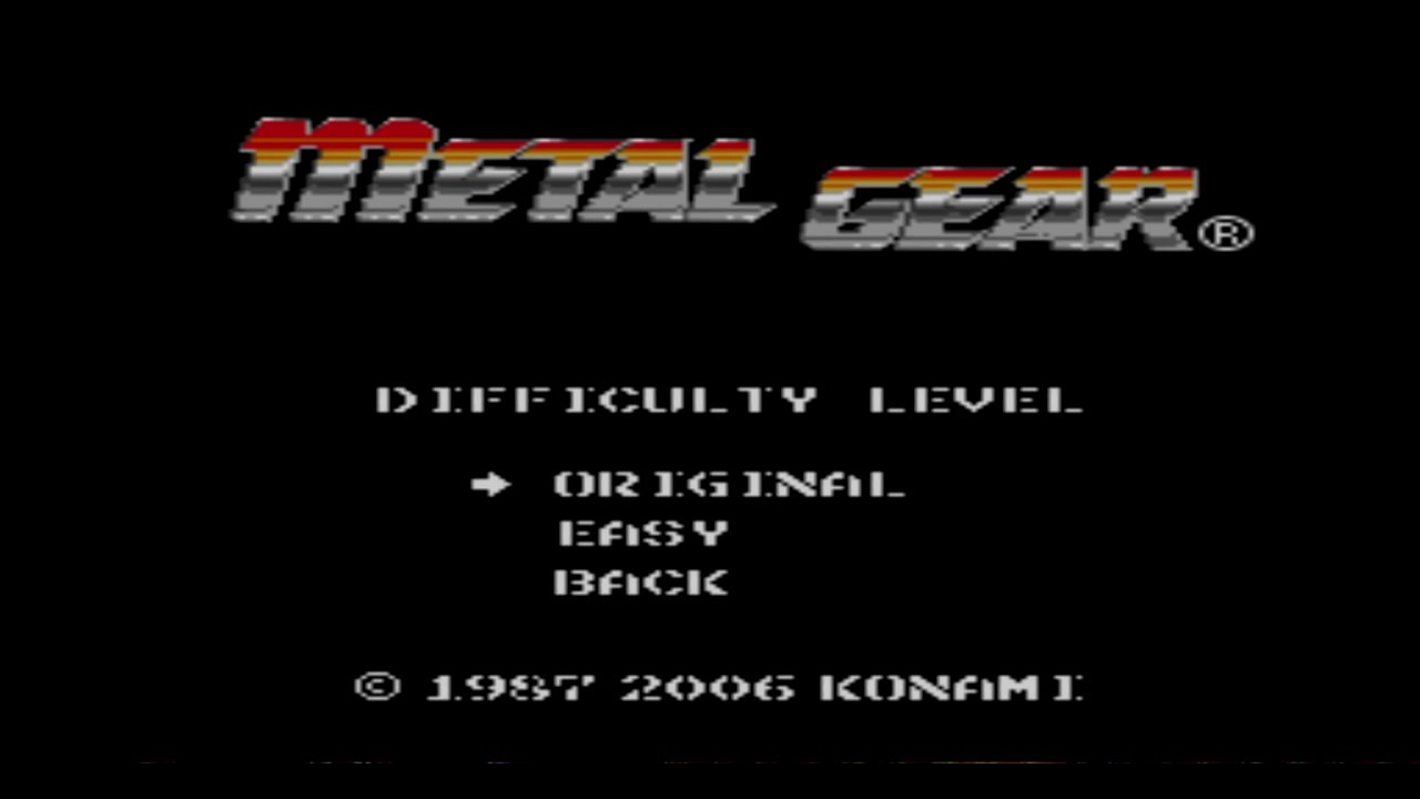 Metal Gear, MSX gameplay 1987 - YouTube