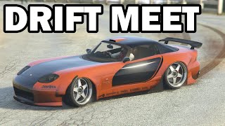 We Did A 30 Player Drift Meet In GTA Online