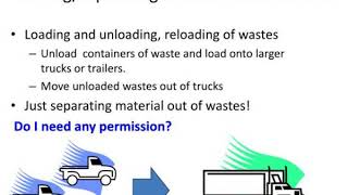 waste generators classification landfill waste laws and regulations etc