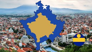 Kosovo Flag Map Speedart 🇽🇰
