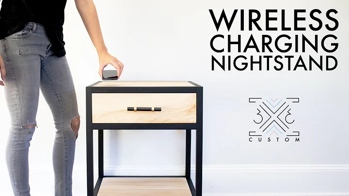 How to Make a Wireless Charging Nightstand // Woodworking // Faux Metal Base