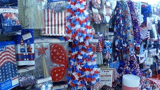 Dollar Tree Walkthru| 4th of July 2024  Decor| Shop with me