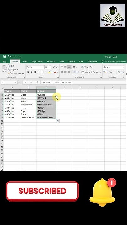 Replace A word With Another Word in Excel #exceltutorial #excelbasics # ...