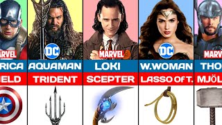 Marvel and DC: Characters Weapons