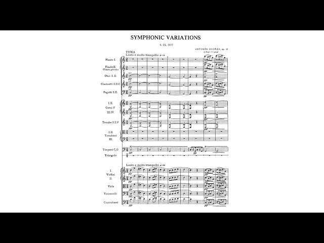Dvořák: Symphonic Variations, Op. 78, B 70 (with Score