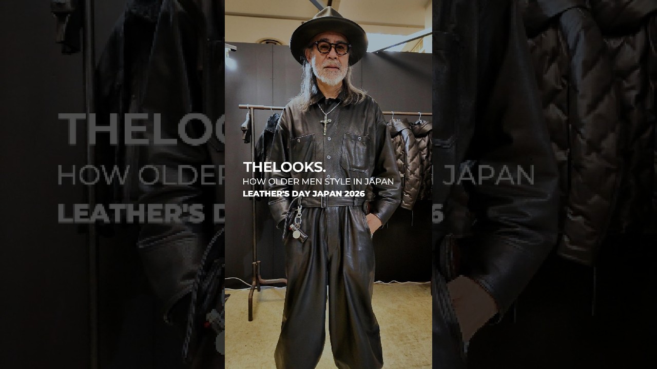 How Older Men Dress in Japan at Leather's Day #japanesefashion #mensfashion #Japaneseleather