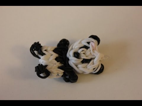 Náramky z gumiček – PANDA