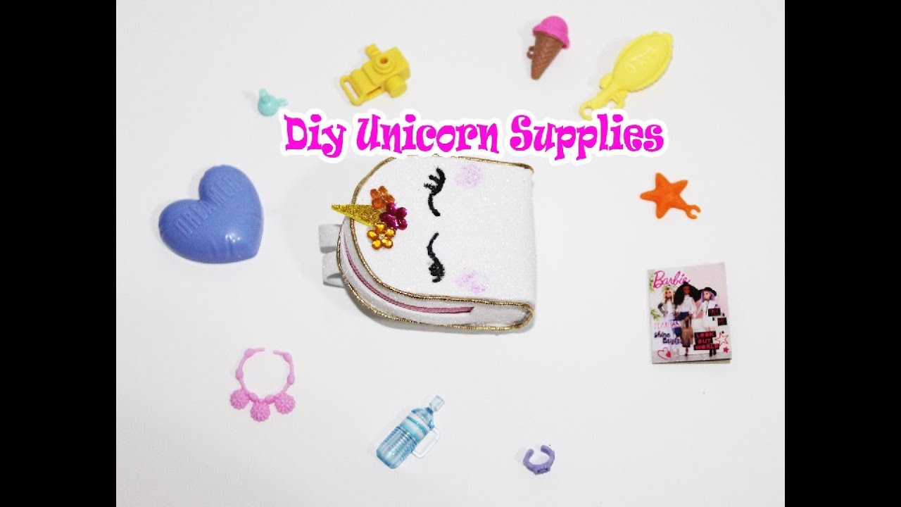 DIY Barbie School Supplies DIY Miniature Unicorn School Supplies