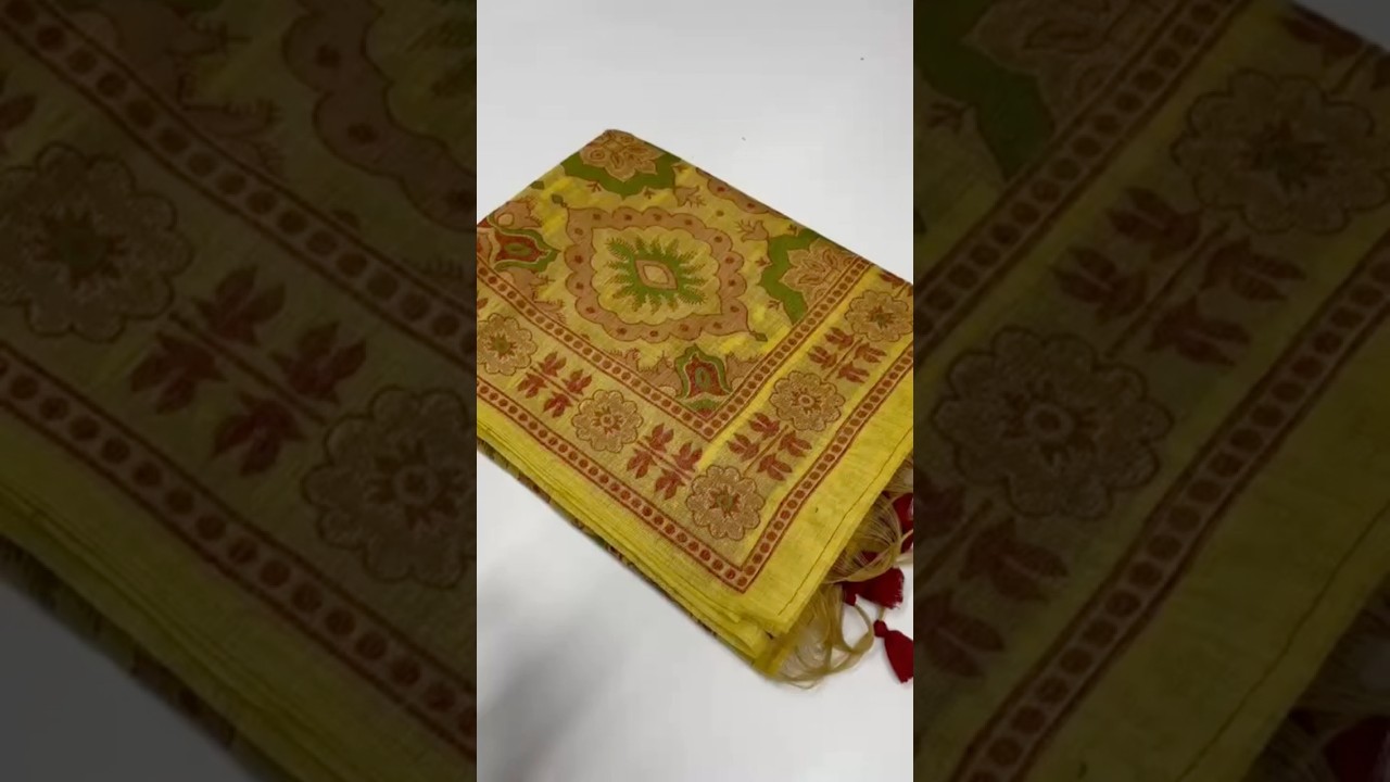 Traditional Pencil Art Soft Muga Cotton Saree