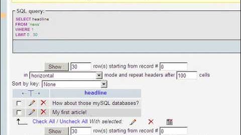 3. Basic SQL query on a mySQL table