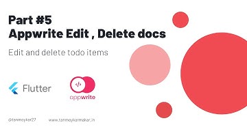 Part 5: #appwrite Edit and delete document from Database with #flutter