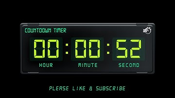52 SECONDS TIMER - 1080p - COUNTDOWN TIMER