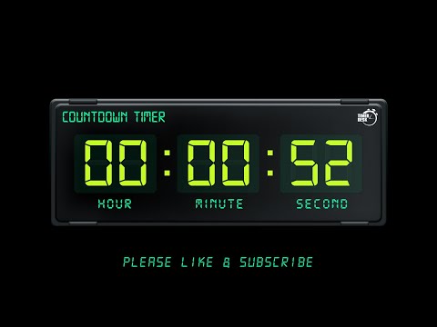 52 SECONDS TIMER - 1080p - COUNTDOWN TIMER