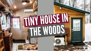 Cozy Tiny House in the Woods TOUR! // Freeport, MI // Airbnb Stay