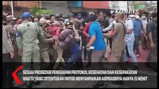 Aksi Demo Tolak Perpanjangan PPKM Dibubarkan