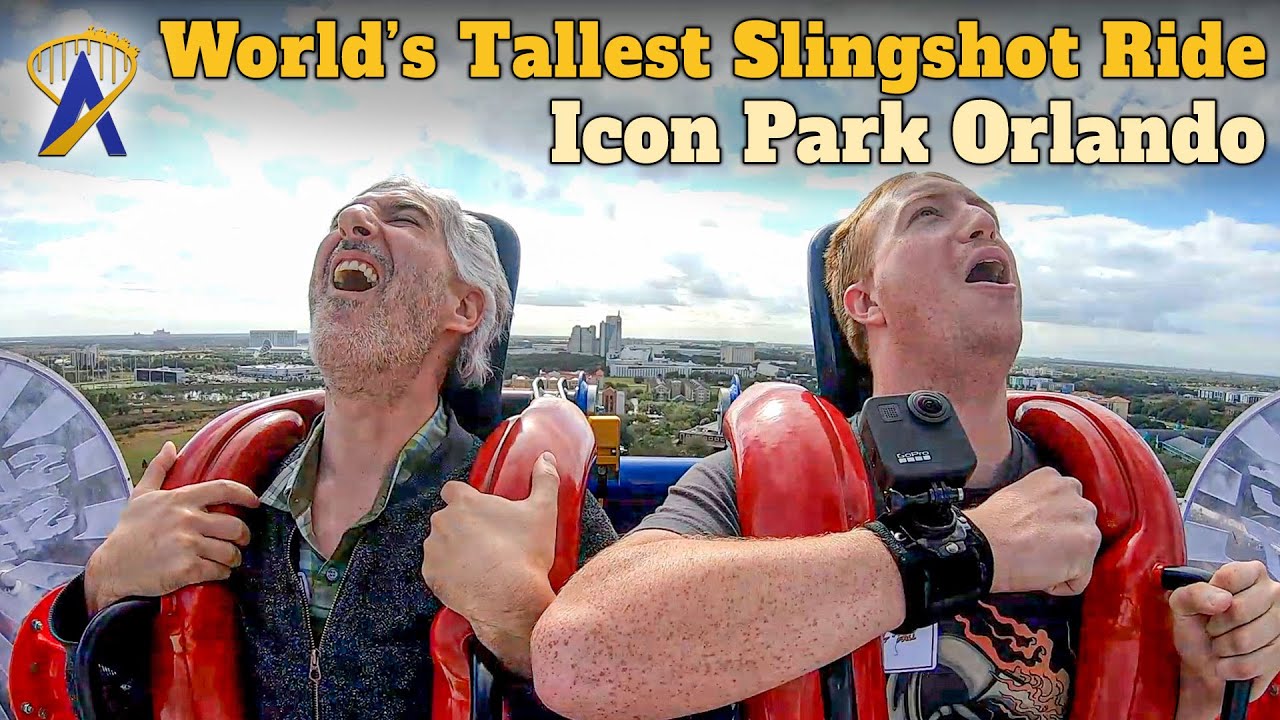 World's Tallest Slingshot Ride with Rider Reaction Cam Icon Park