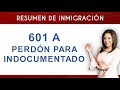 Perdon para indocumentados 601 A