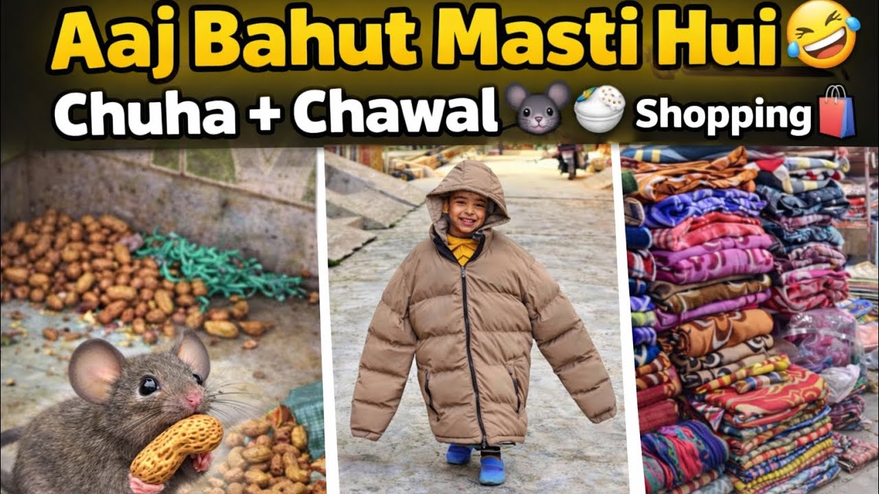 Aaj Bahut Masti Hui 😂 Chawal + Chuha + Shopping 🛍️ | Fun Vlog 
