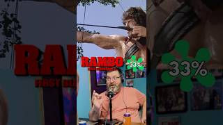 Rambo has different power levels based on how much clothes he has on