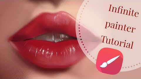 Infinite painter /tutorial / how to draw lips /easy to draw /makeup+lips makeup