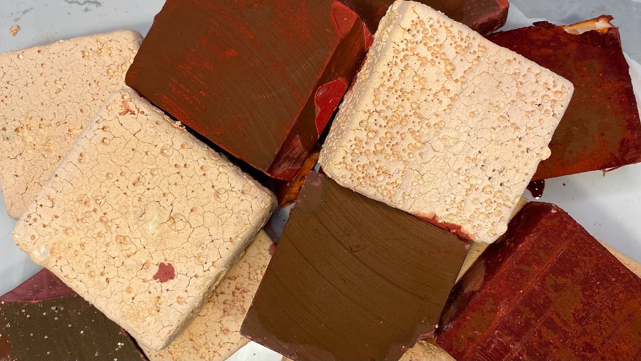 Pasted and Dyed Soft Gym Chalk Blocks ASMR | GYM CHALK ASMR | Oddly Satisfying
