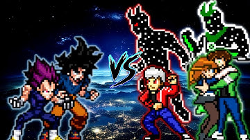 Fusion Vegito V2 OP (Goku & Vegeta) VS Ben 10 S3 V4 OP (AF) & Albedo V2 OP (AF) in Jump Force Mugen