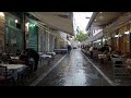 Athens Rain Walk from Monastiraki to Syntagma via Mitropoleos str